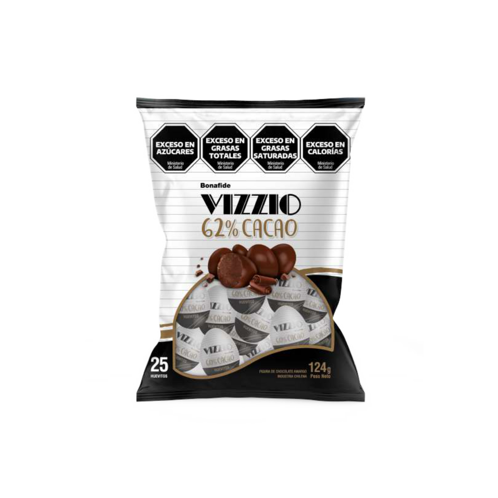 BONAFIDE BOLSA HUEVO VIZZIO CACO 62% x 124 GR