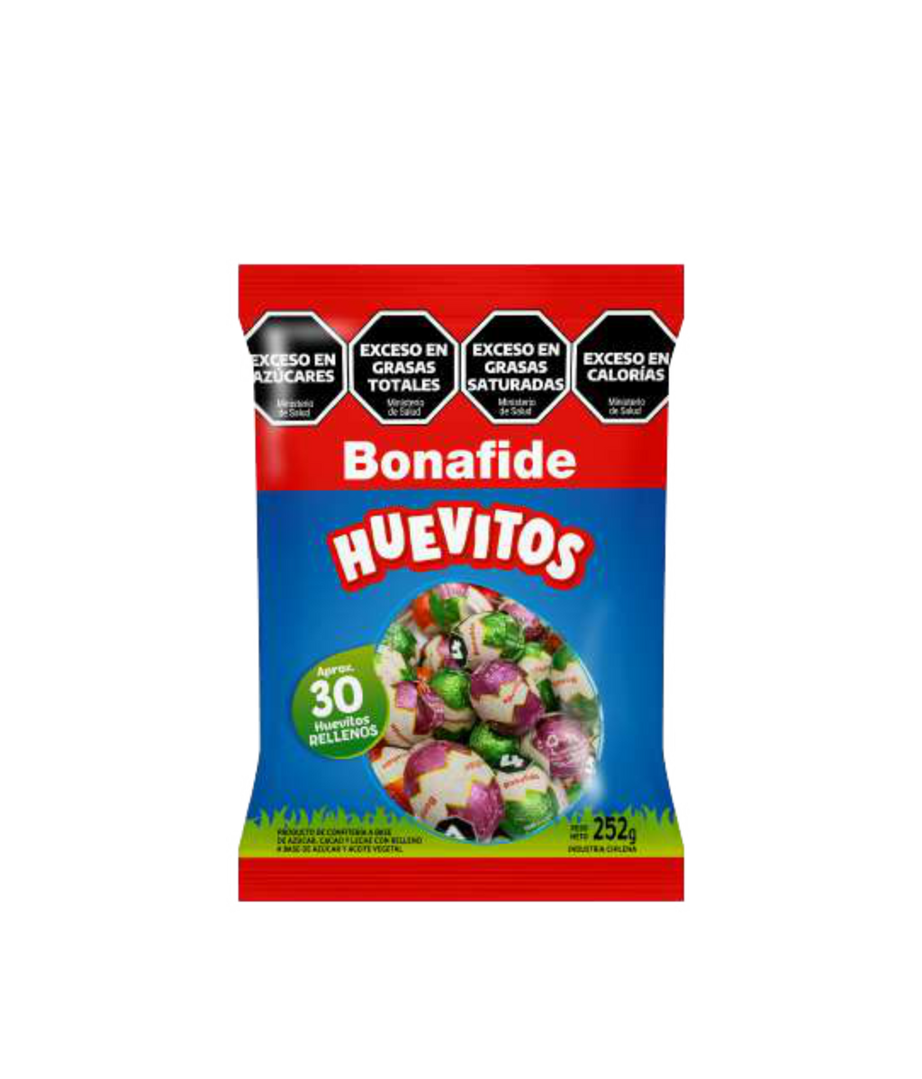 BONAFIDE BOLSA HUEVO RELLENOS x 252 GR
