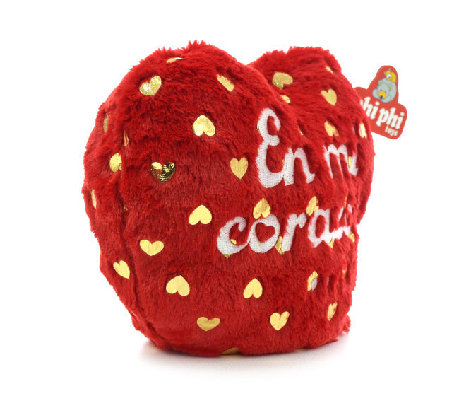 CORAZON REVERSIBLE 2 FRASES CON DORADO 25CM